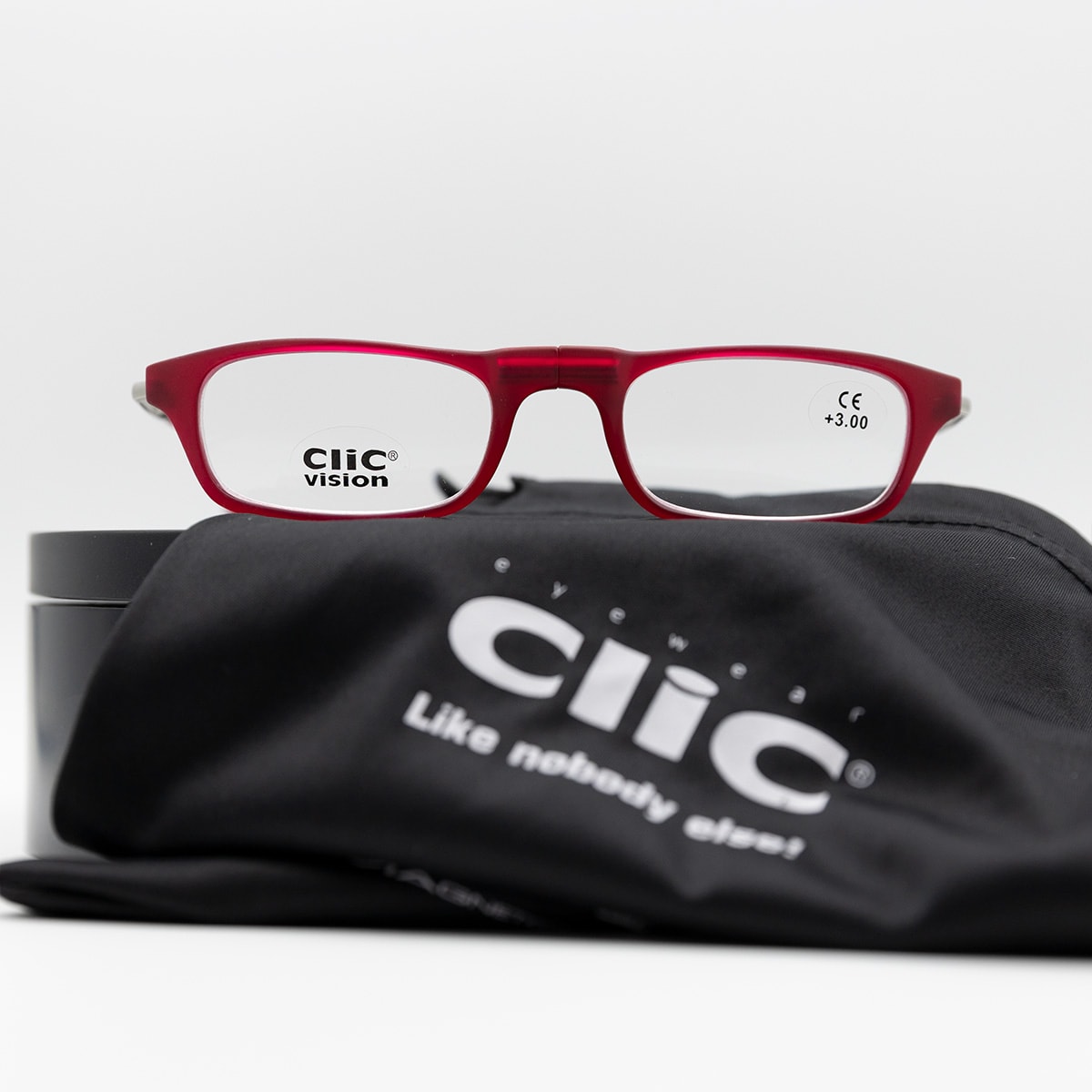 CLIC XL Mat Fertiglesebrille red
