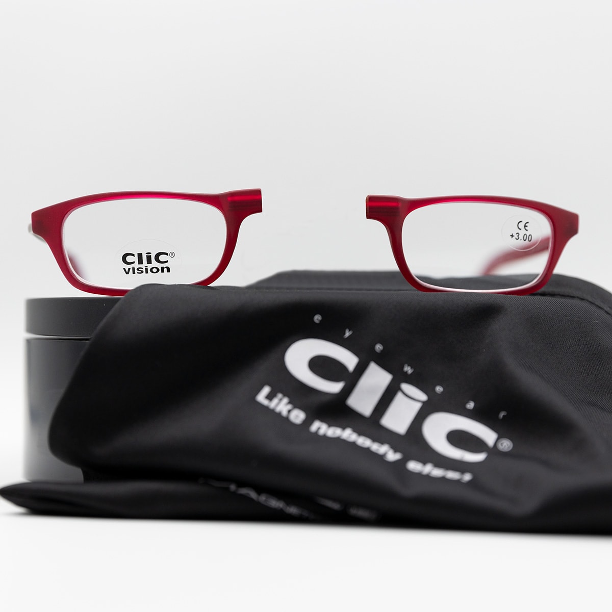 CLIC XL Mat Fertiglesebrille red
